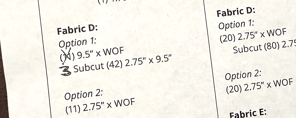 April 2026 Corrections for Della Quilt Pattern