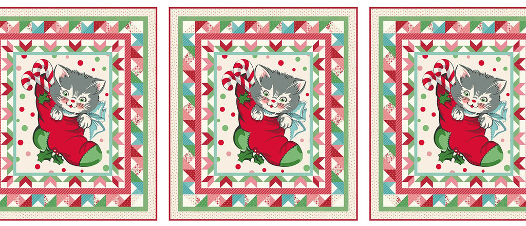 Henrietta Quilt Pattern and Kit for Kitty Christmas by Moda