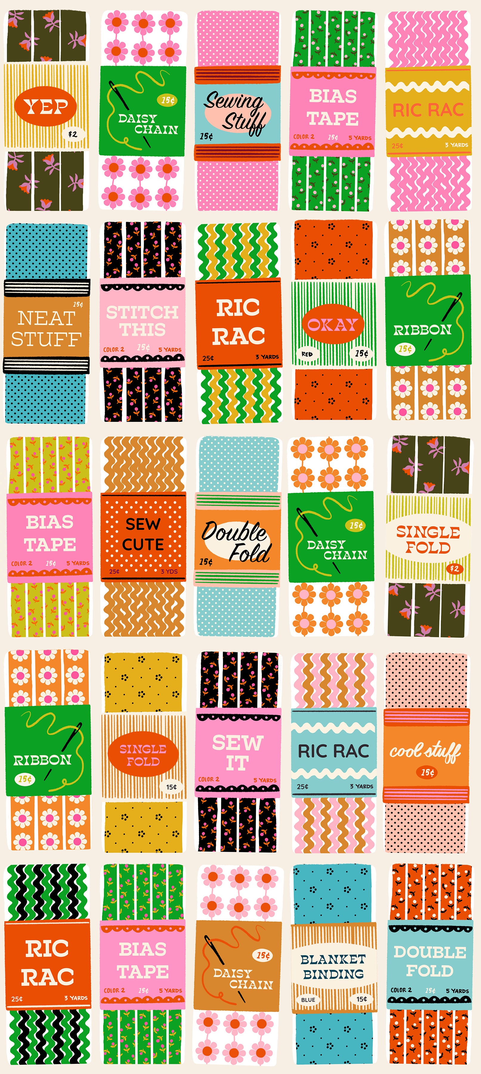 1-800-Notion - Sew Cute Shell - Ruby Star Society - Moda Fabrics - 1/2 yd
