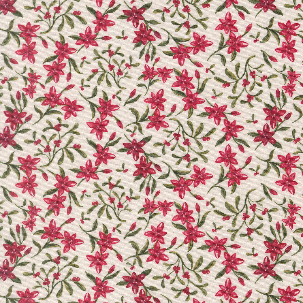 Silent Night - Star of Bethlehem -Lamb - Watercolour Heart - Moda Fabrics - 1/2 yd