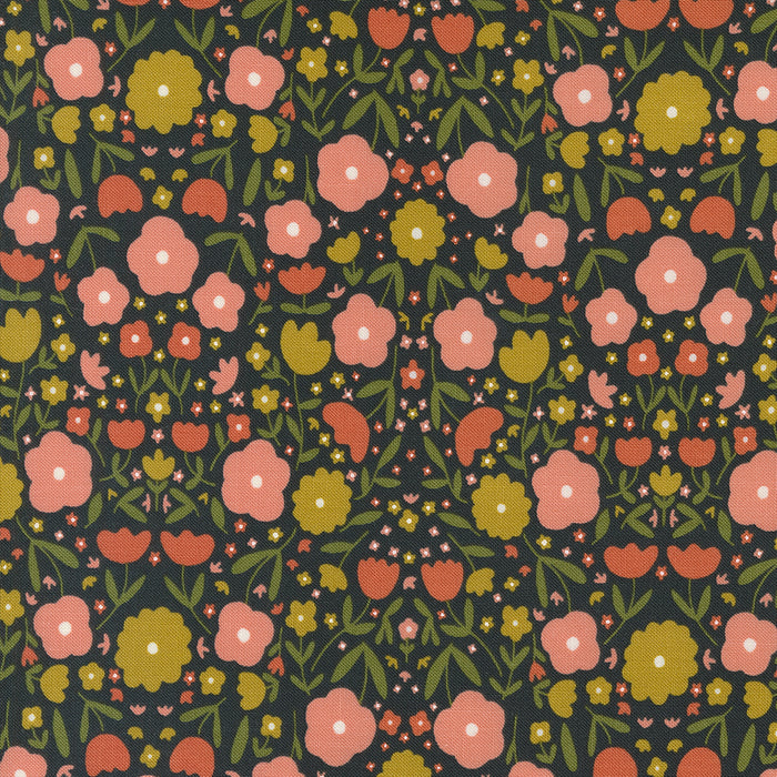 Ebony - Imaginary Flowers - Gingiber - Moda Fabrics - 1/2 yard