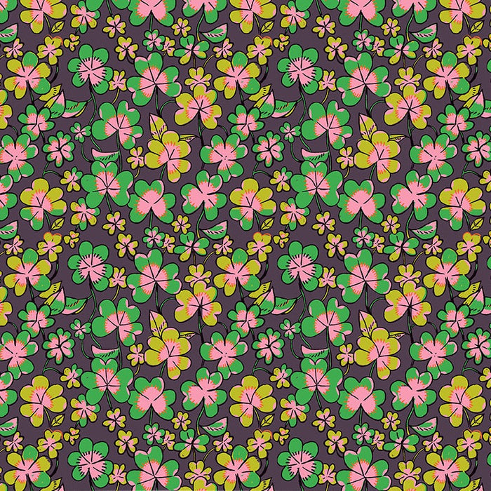 Forestburgh - Clover - Eggplant - Heather Ross - Windham Fabrics - 1/2 Yard