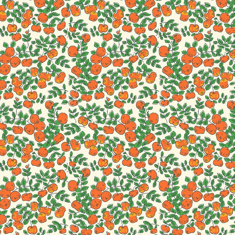 Forestburgh - Apples - Ivory - Heather Ross - Windham Fabrics - 1/2 Yard