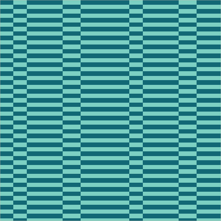 Annebel's Blenders: A Ruby + Bee color Story - Broken Stripe - Aqua - Windham - 1/2 yd