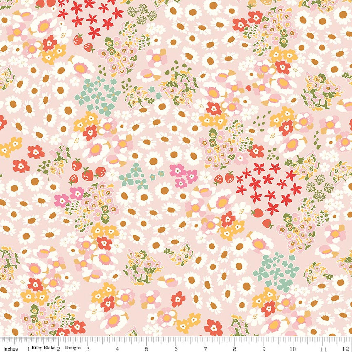 Cotton Nook - Flowerbed Blush - Minki Kim - Riley Blake Designs - 1/2 yd