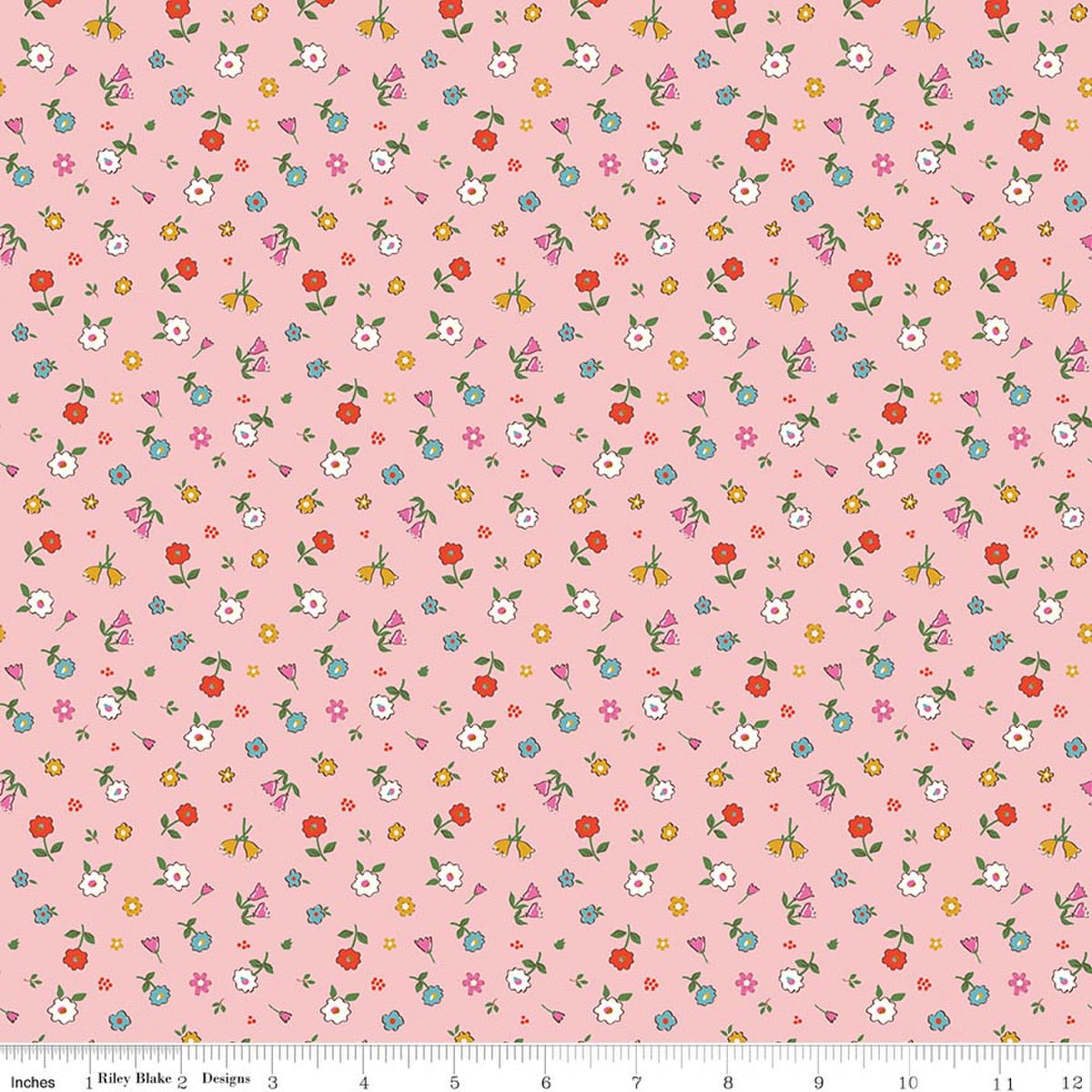 Cotton Nook - Pretty Pink - Mink Kim - Riley Blake Designs - 1/2 yd