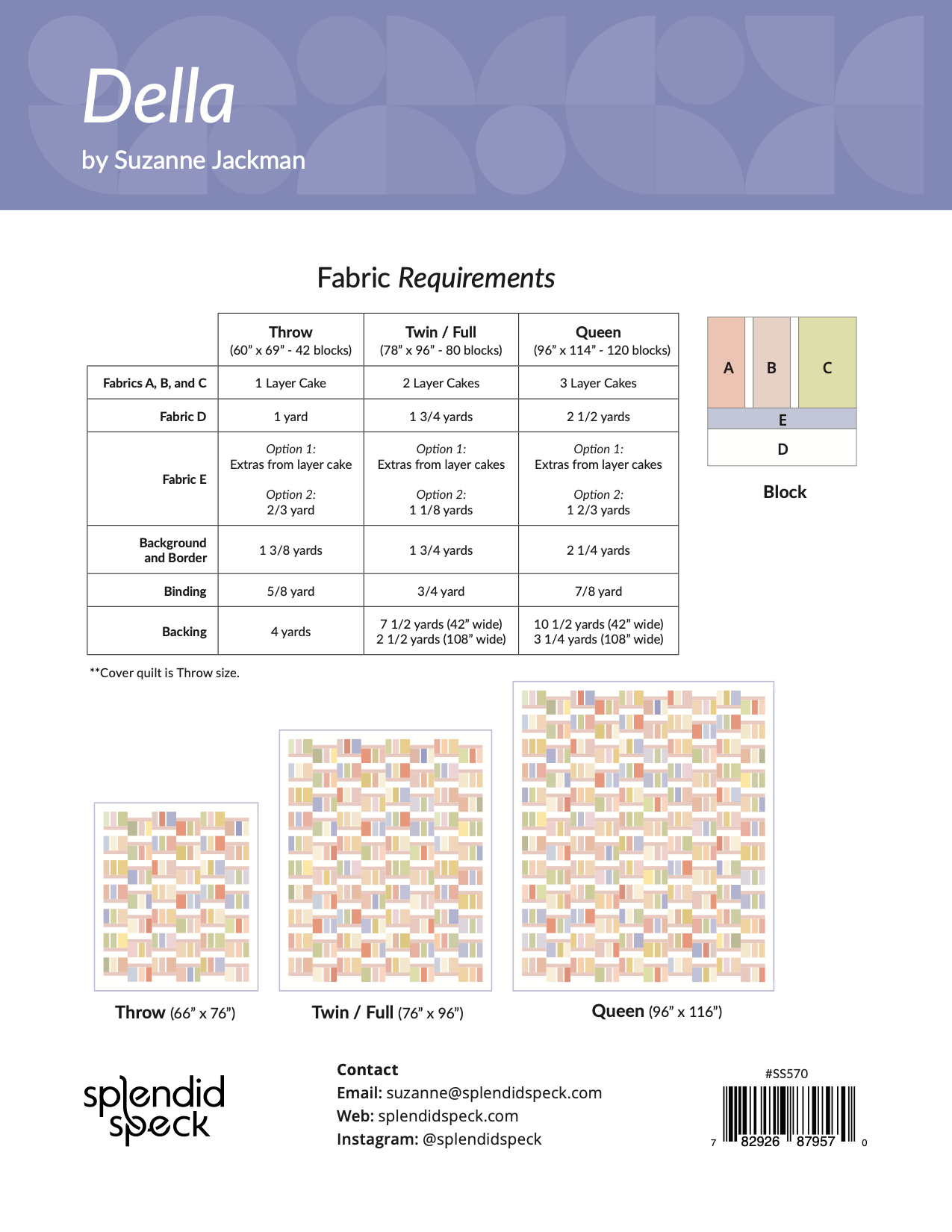 Della - Quilt Pattern - PDF