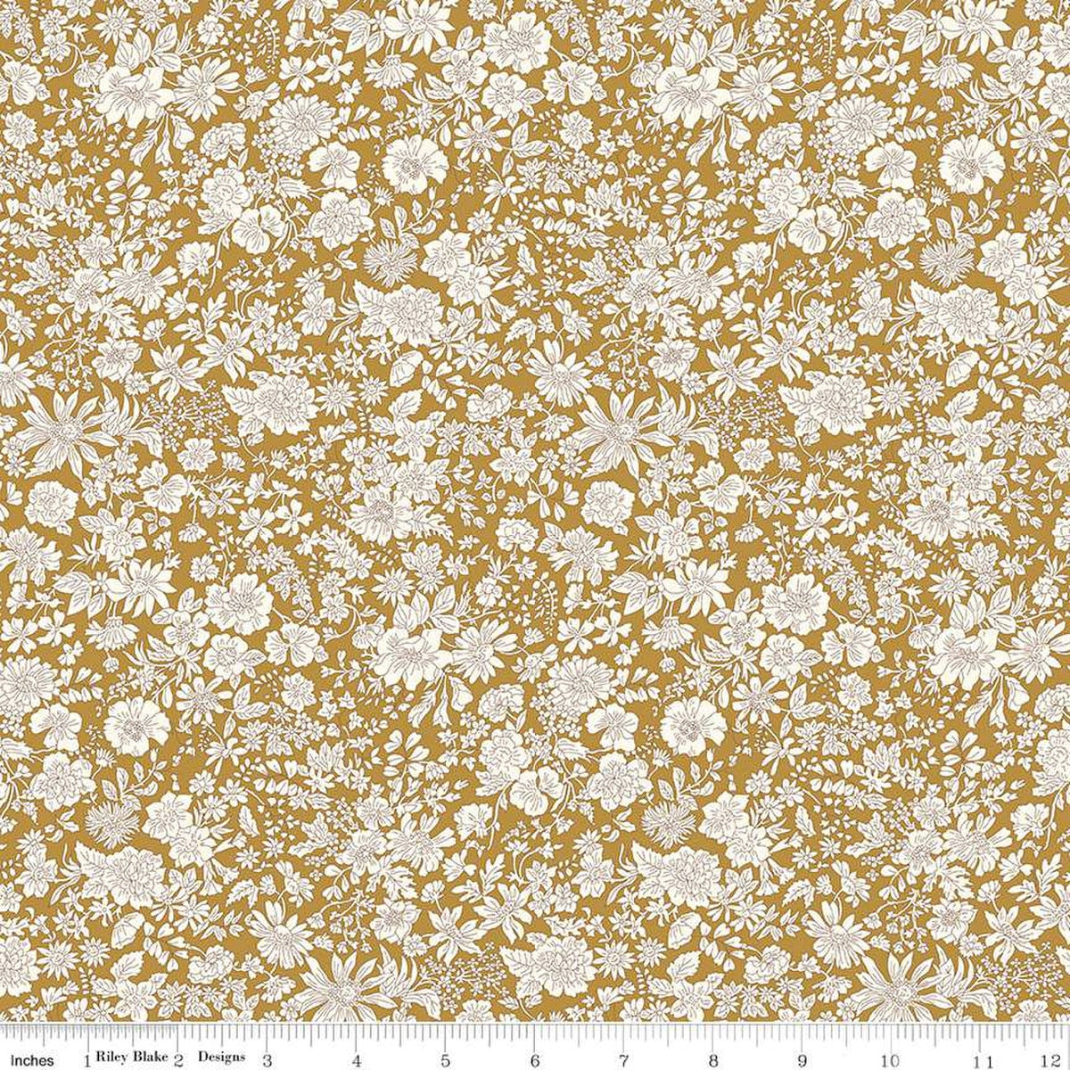 Emily Belle - Golden Ochre - Liberty - Riley Blake - 1/2 yd