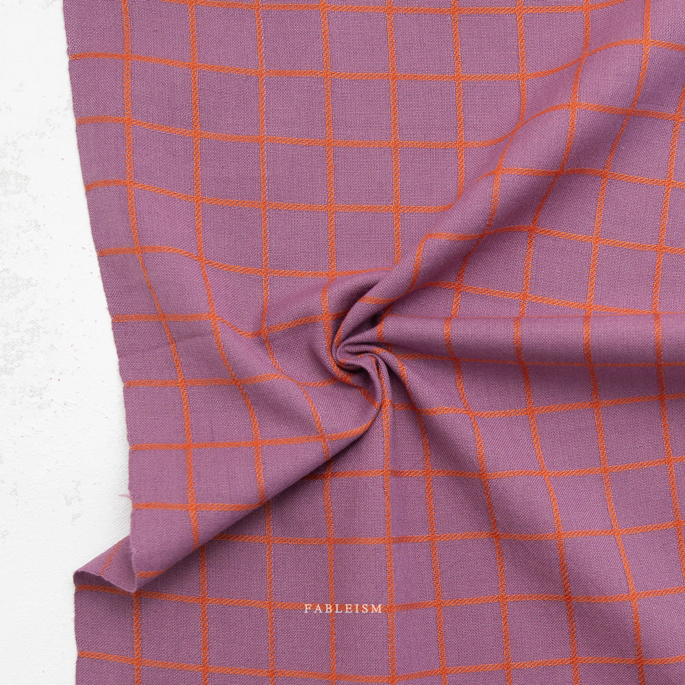 Fine and Dany - Trellis in Plum - Fableism - 1/2 yd