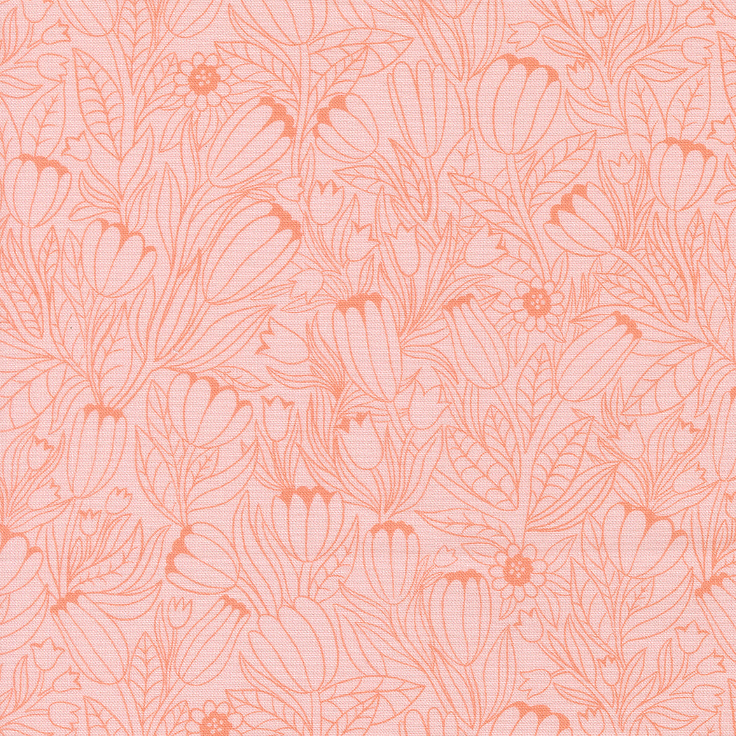 Floral Fondant  - Tulip Flora - Petal - Kelsey Carlson - Moda Fabrics -1/2 yd