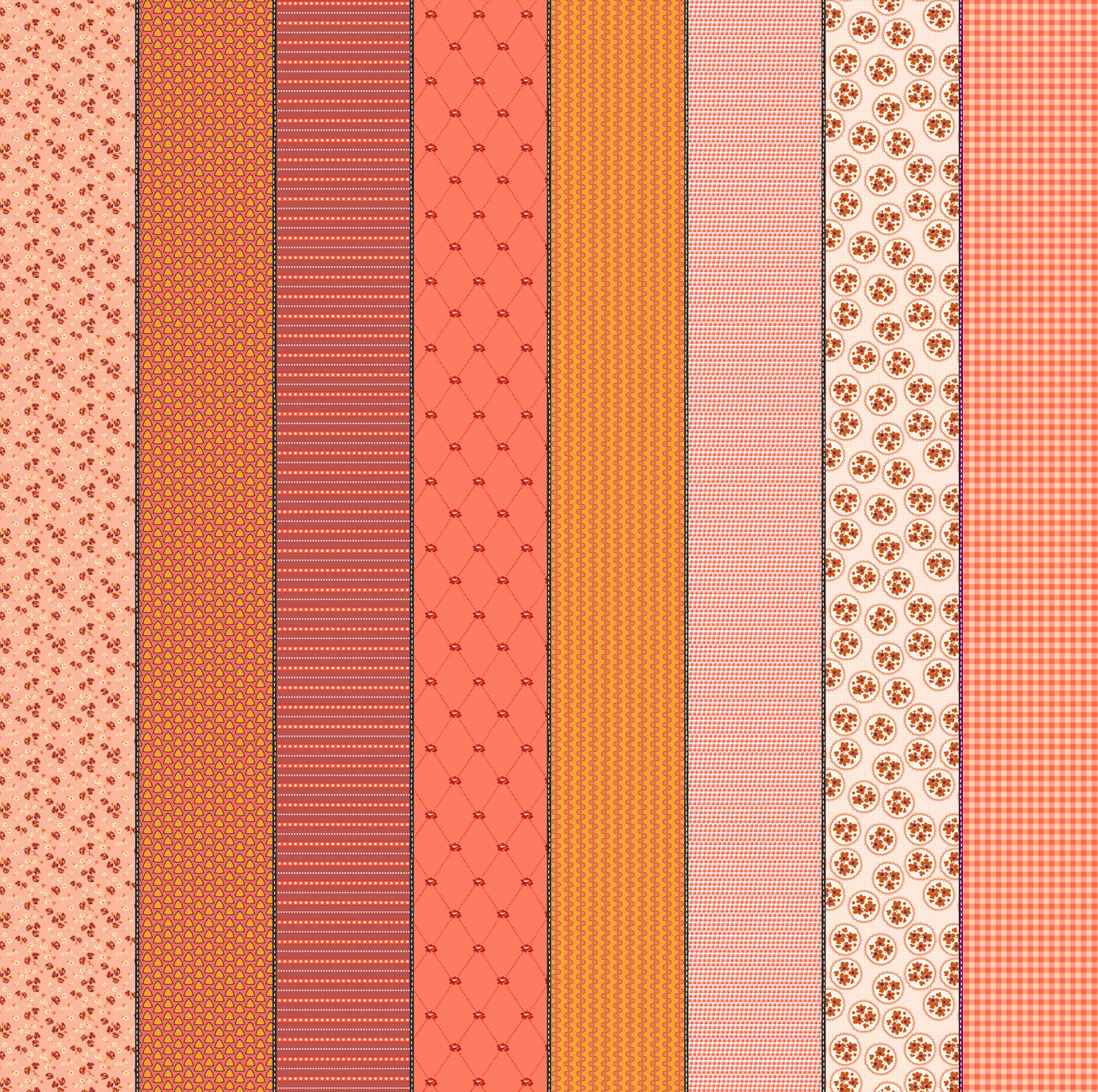 Gathered Lollies - Hazel Seven - Jen Kingwell - Moda Fabrics - 1/2 yd
