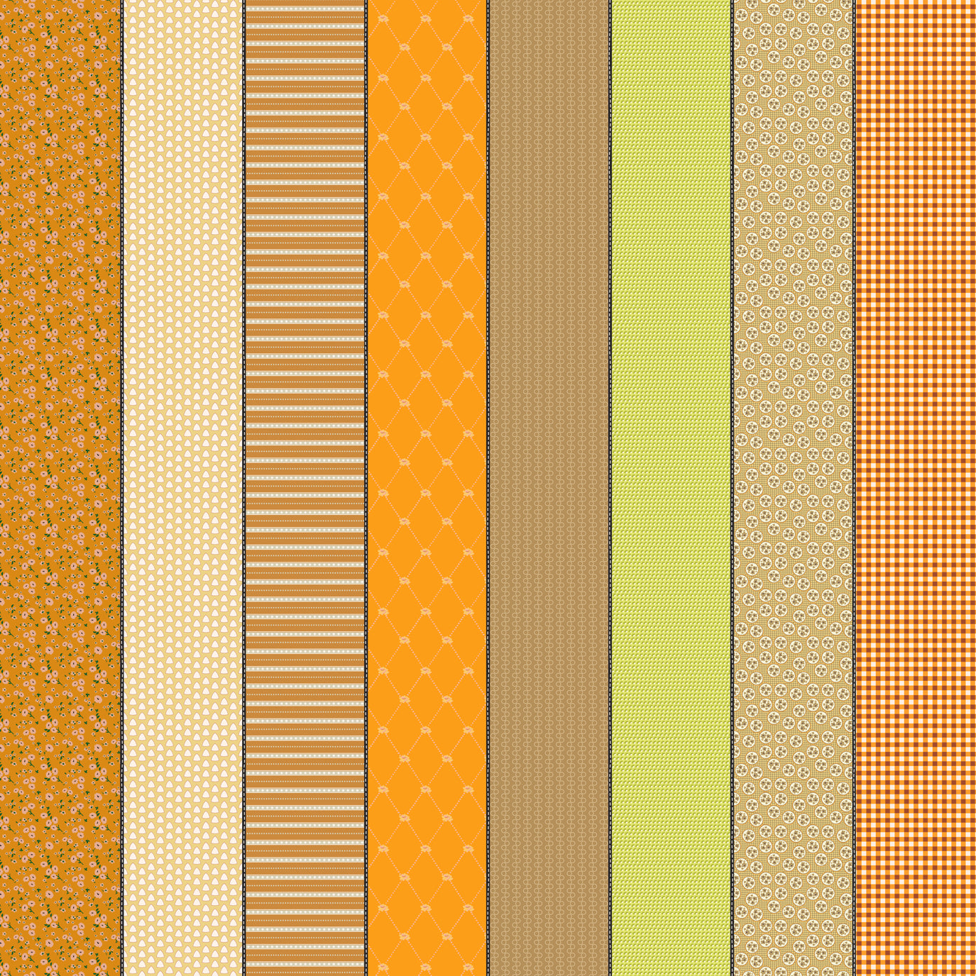 Gathered Lollies -  Trentham Seven - Jen Kingwell - Moda Fabrics - 1/2 yd