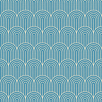 Pattern of blue arches on a blue background