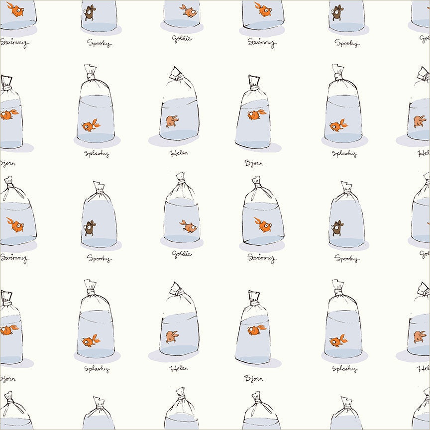 Heather Ross Favorites - Goldfishes In Bags - Heather Ross - Windham Fabrics - 1/2 yd