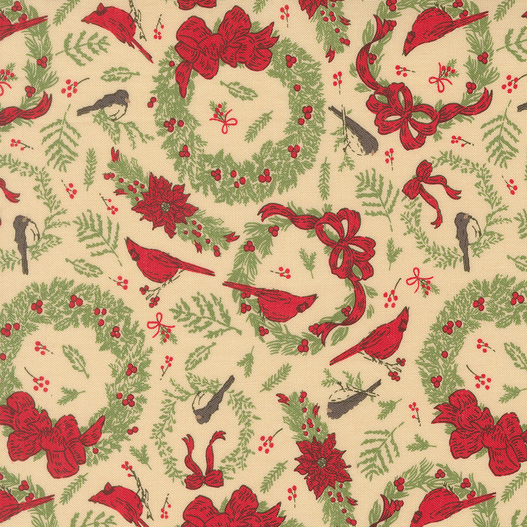Holiday Cheer - Deck the Halls - Natural - Stacy Iest Hsu - Moda - 1/2 yd