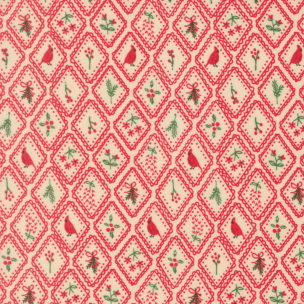 Holiday Cheer - Mistletoe Christmas Charm - Red - Stacy Iest Hsu - Moda - 1/2 yd