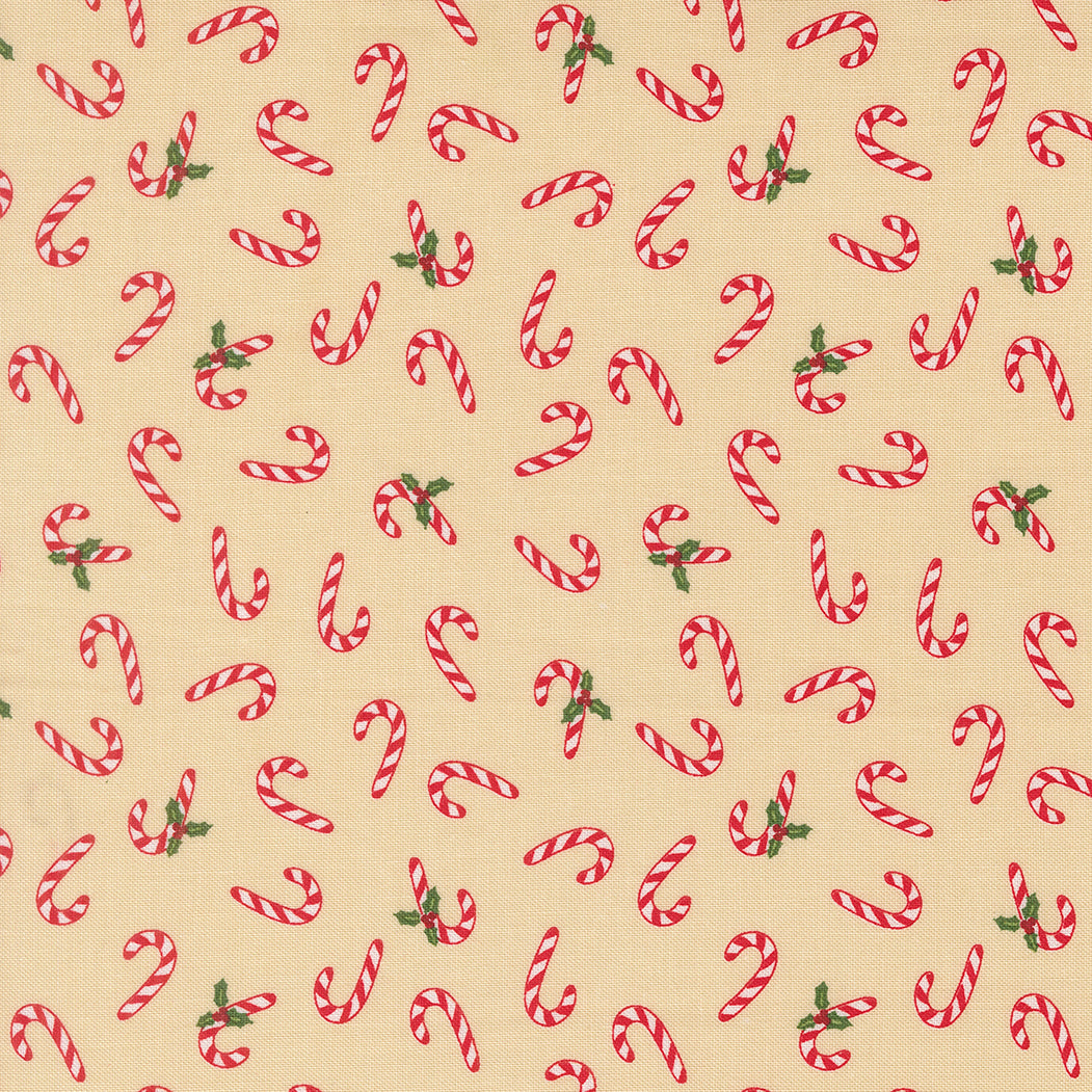Holiday Cheer - Natural Candy Cane - Stacy Iest Hsu - Moda - 1/2 yd