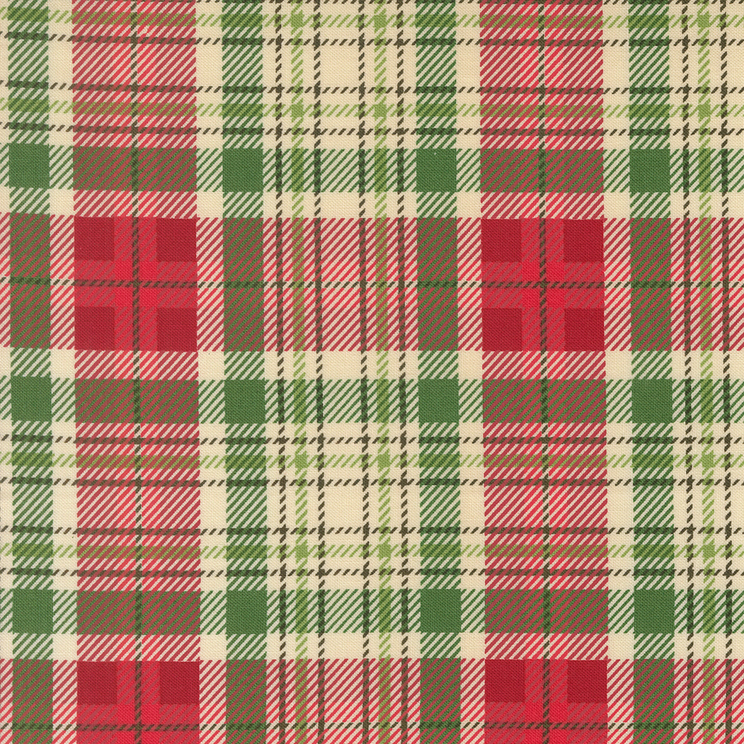 Holiday Cheer - Natural Christmas Plaid - Stacy Iest Hsu - Moda Fabrics - 1/2 yd