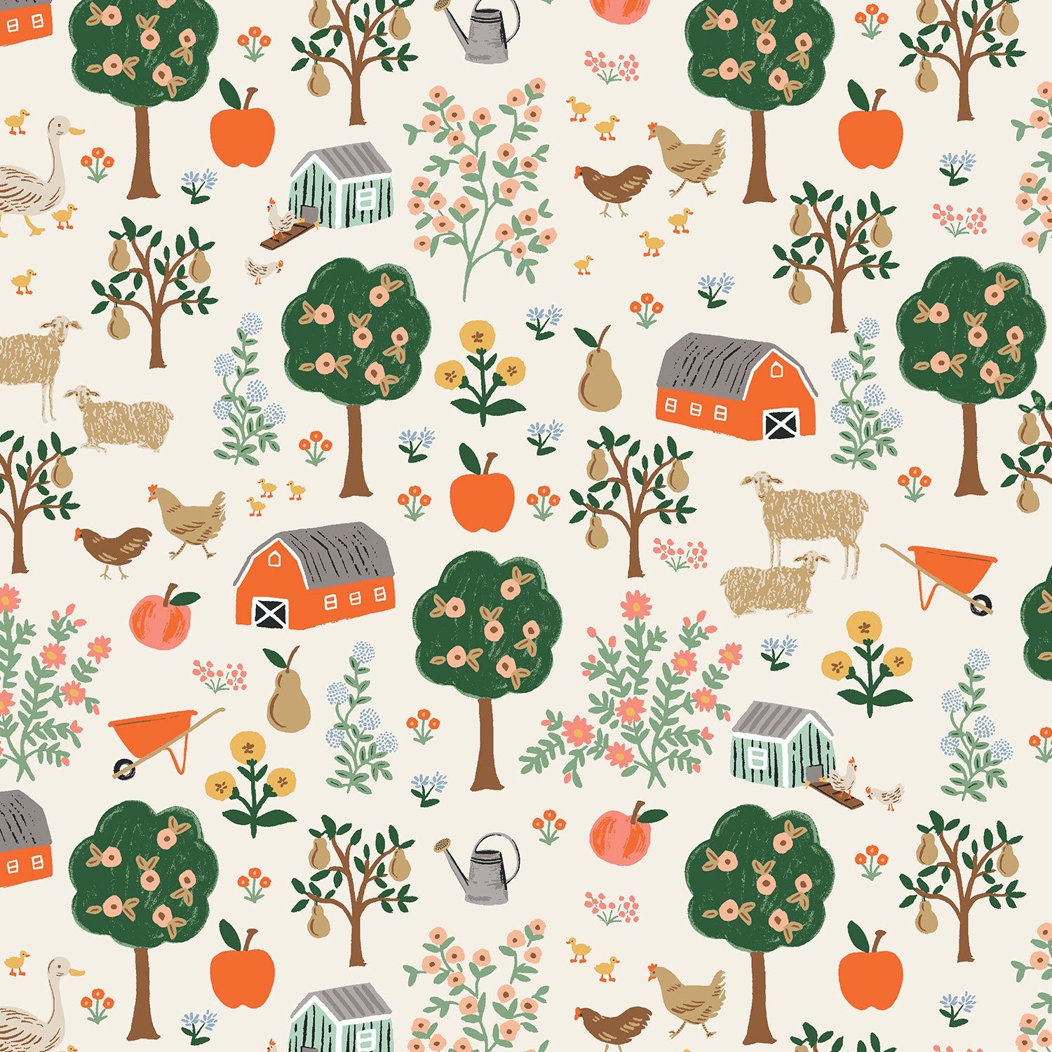Home Sweet Home - Farmhouse - Cream - Rifle Paper Co. - RJR - 1/2 yd