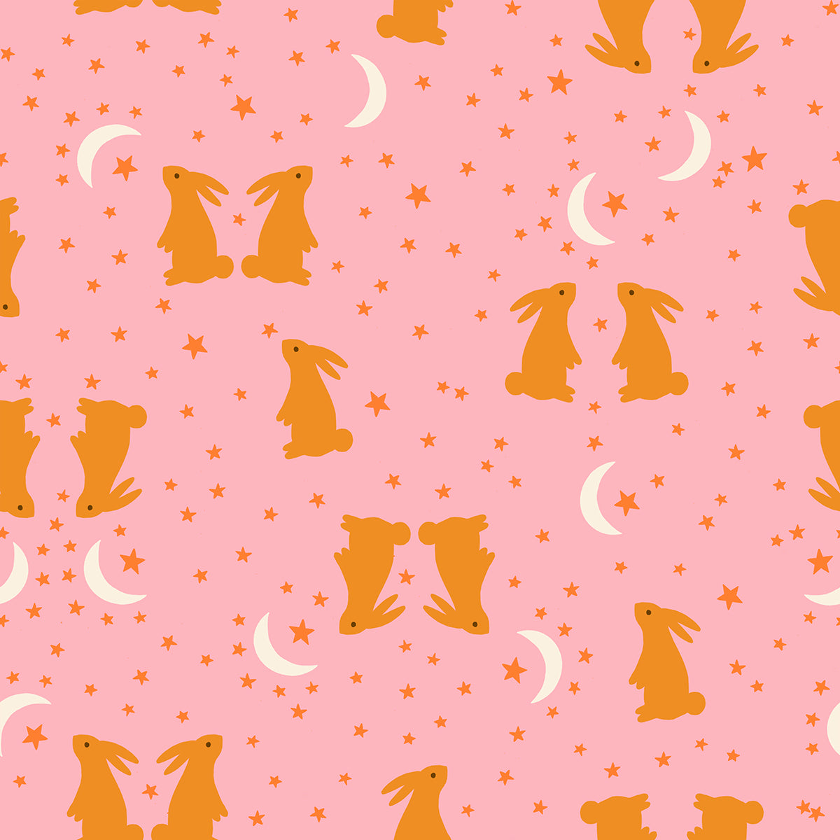 Mystic Fable - Bunnies - Rosebud - Alexia Abegg - Ruby Star Society - 1/2 yd
