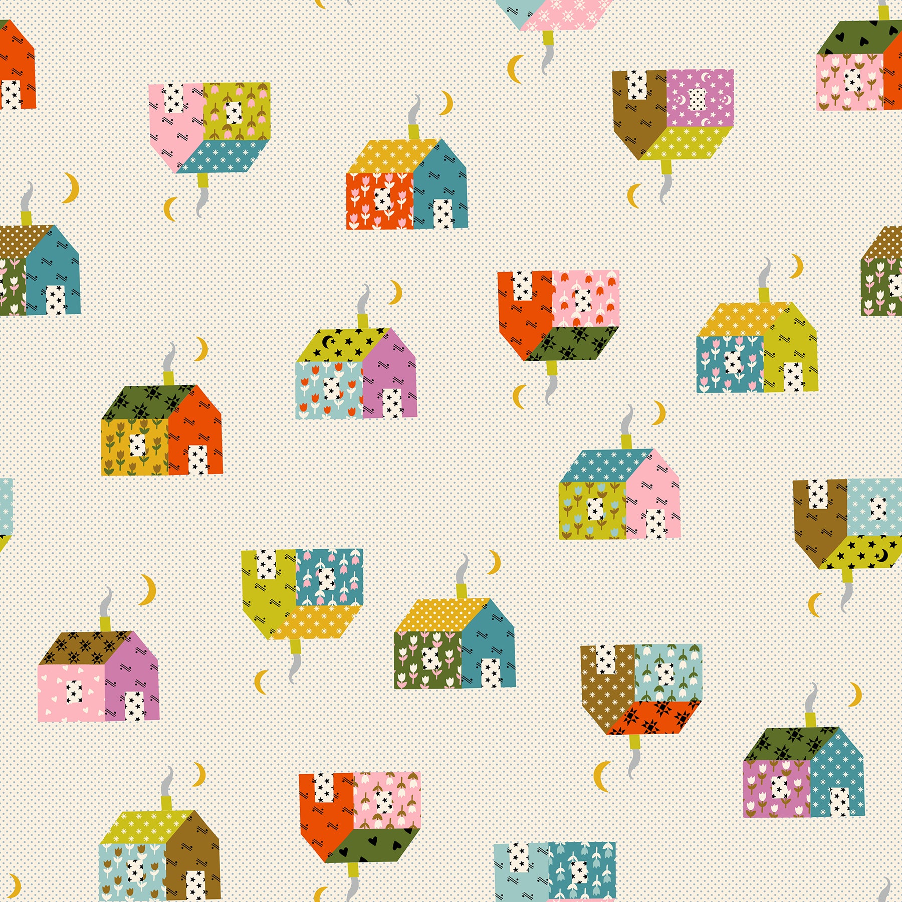 Mystic Fable - Houses Natural - Alexia Abegg - Ruby Star Society - Moda Fabrics - 1/2 yd