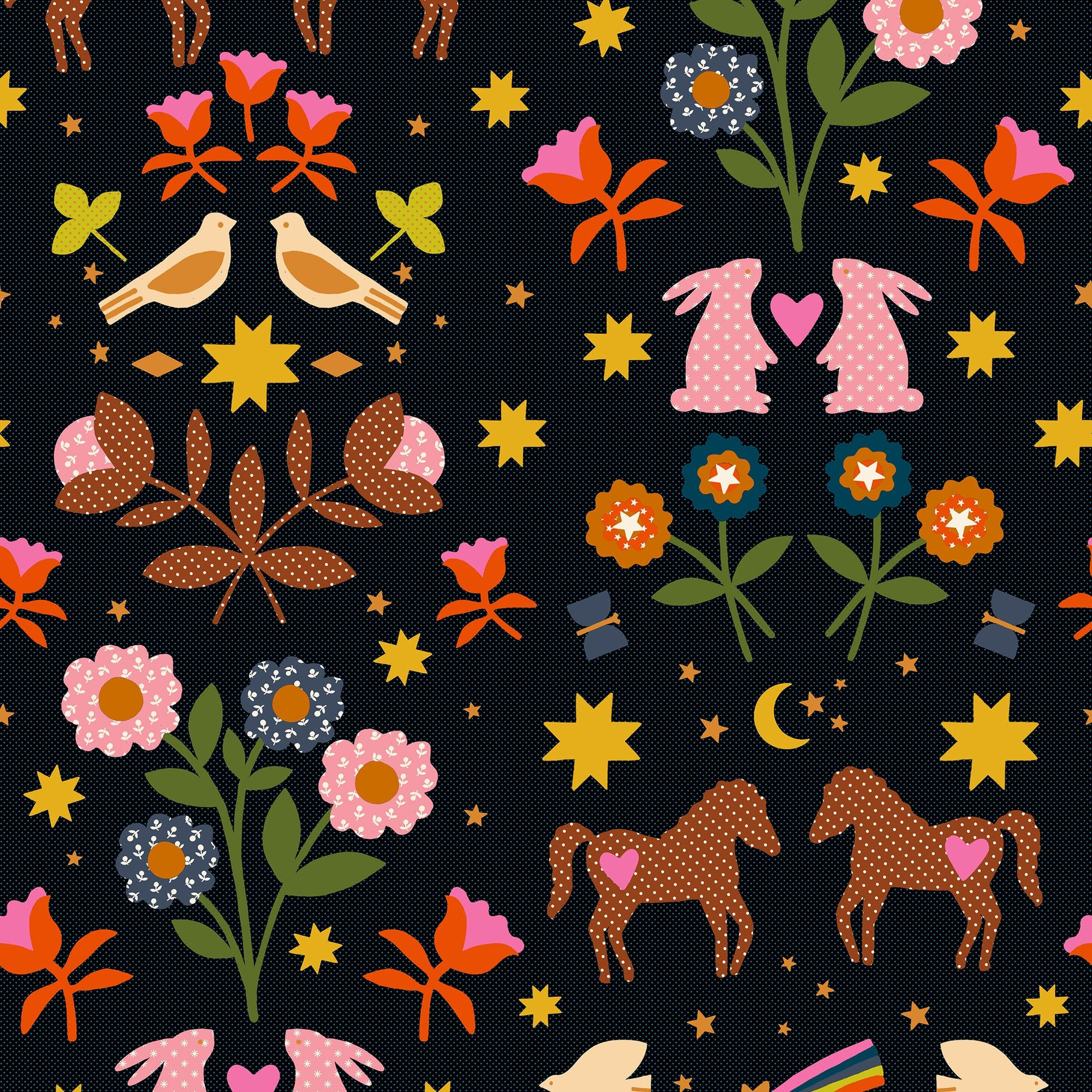 Mystic Fable - Soft Black Mystic Fable - Alexia Abegg - Ruby Star Society - 1/2 yd
