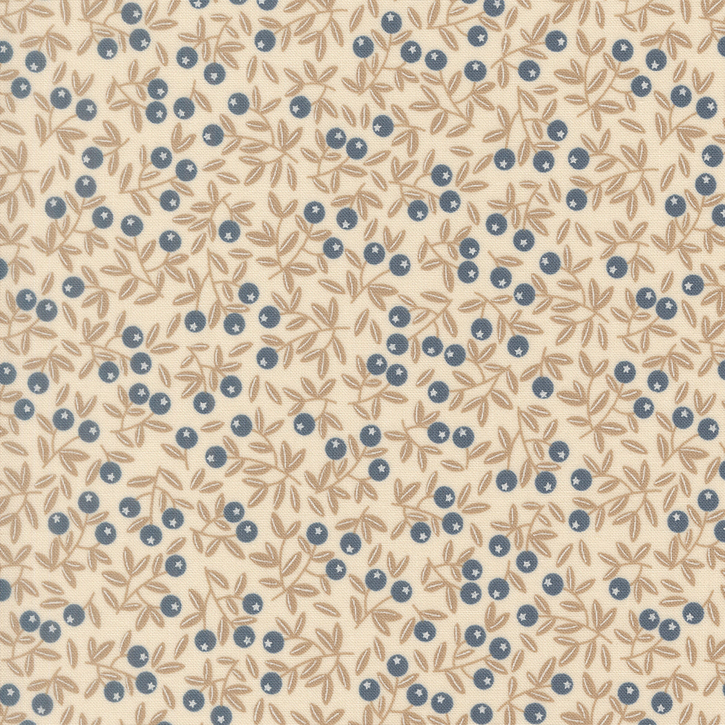 Natures Sketchbook - Pearl Blueberry - Elena Amo - Moda Fabrics - 1/2 yd