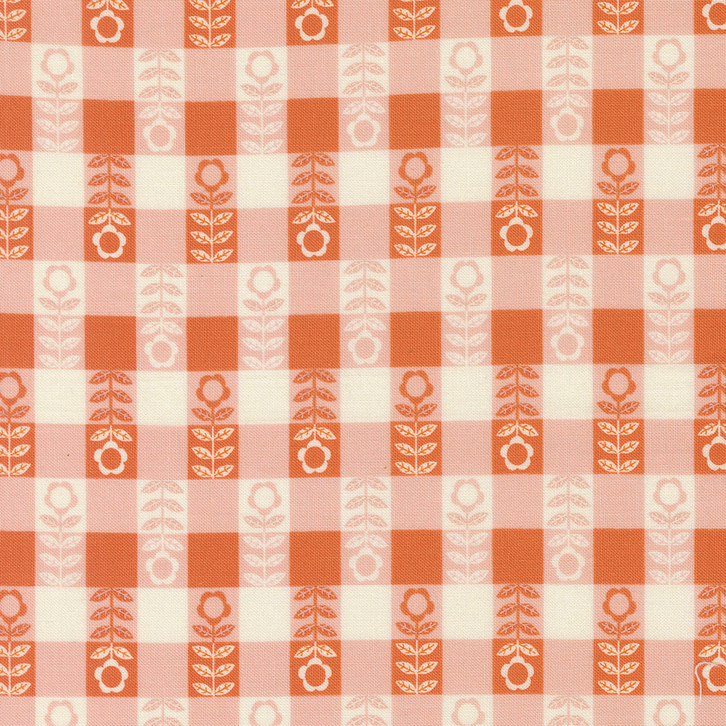 Night Owl - Petal Flower Plaid - Gingiber - Moda Fabrics - 1/2 yd