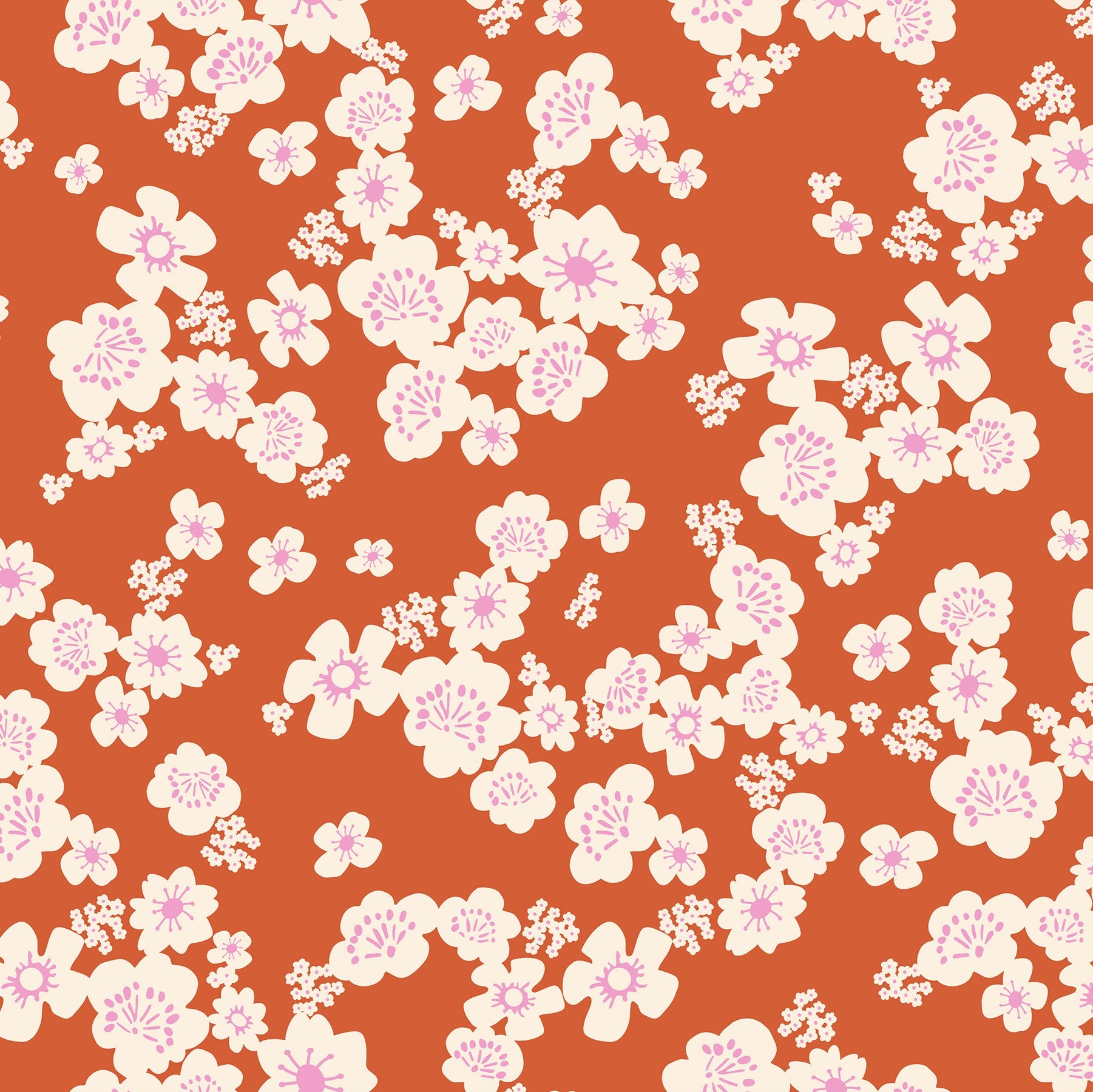 Paper Cuts 2 - Hana Persimmon - Rashida Coleman Hale - Ruby Star Society - 1/2 yd