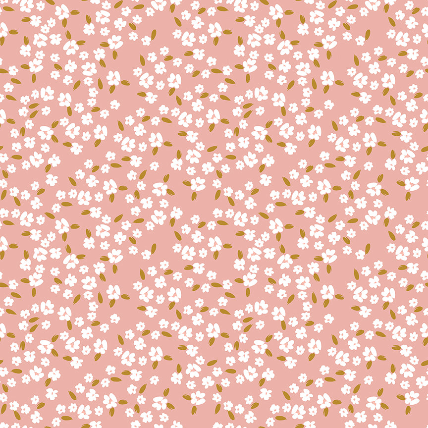 Petal and Hazel - Blossoms - Coral - Simple Simon and Co. - Riley Blake - 1/2 yd