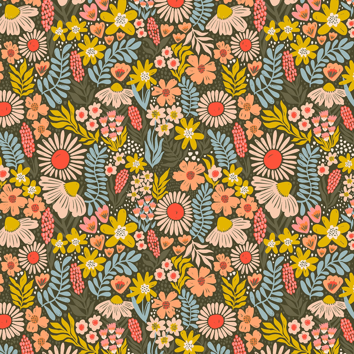 Petals In The Sun - Where the Flowers Grow - Sandra Hutter - Cotton+Steel - 1/2 yd