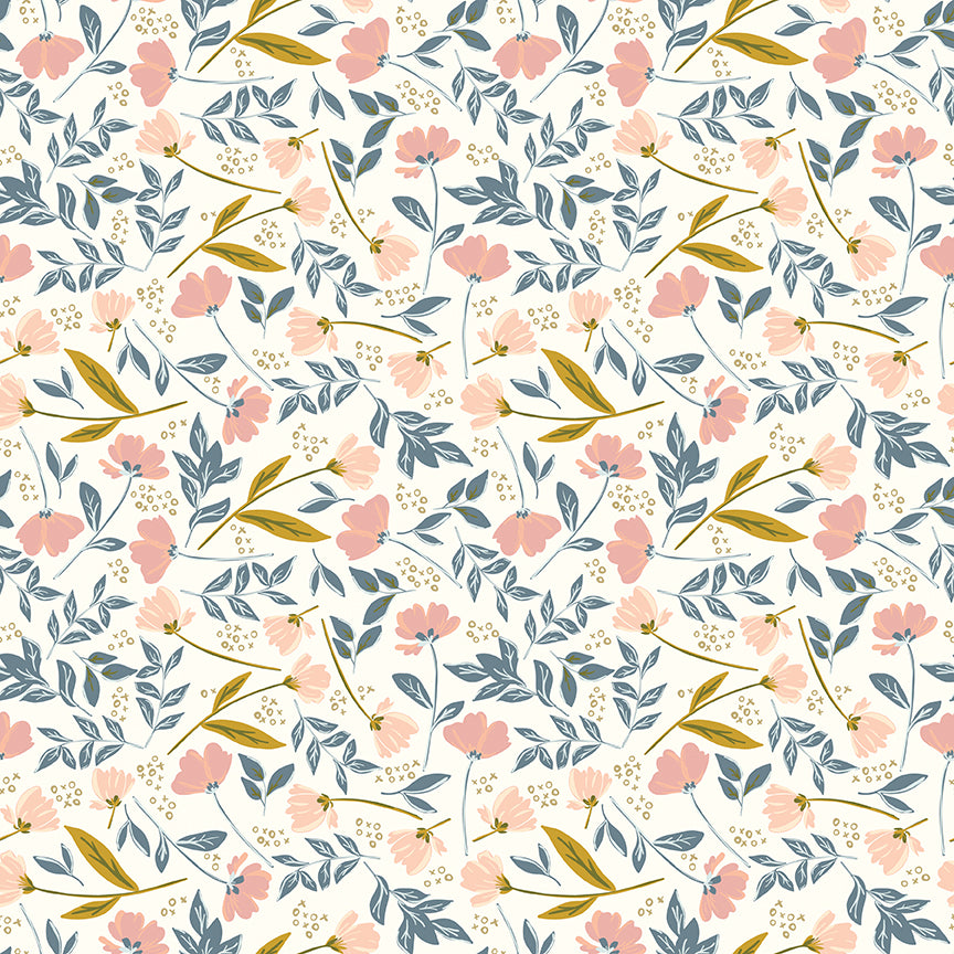 Petals and Hazel - Off White Main Yardage - Simple Simon - Riley Blake - 1/2 yd