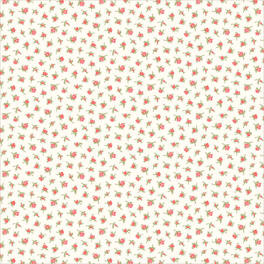 Pocket Posies - Rosebud - Ivory - Whistler Studio - Windham - 1/2 yd