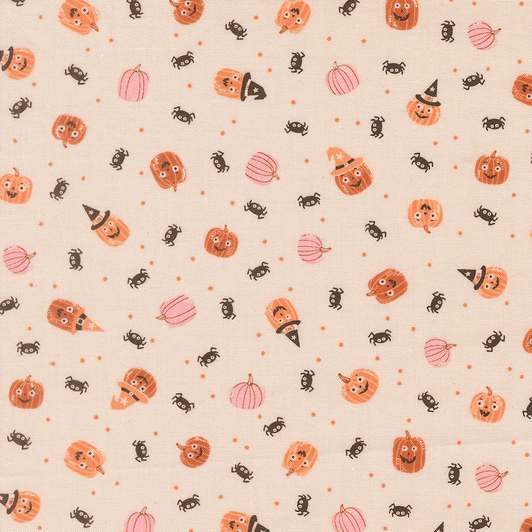 Purrs and Boos - Moonbeam Mini Pumpkins - Elena Amo - Moda Fabrics - 1/2 yd