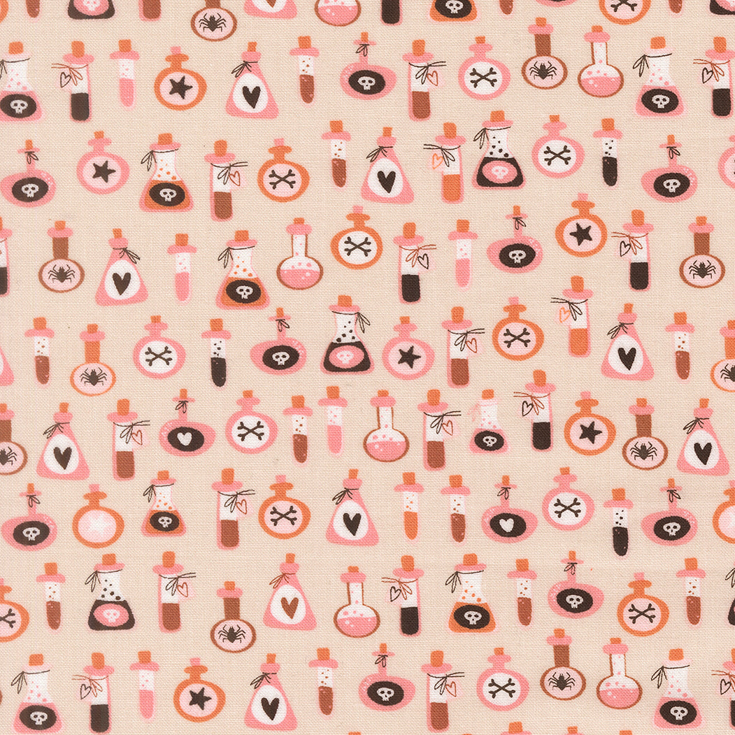 Purrs and Boos - Moonbeam Potion - Elena Amo - Moda Fabrics - 1/2 yd