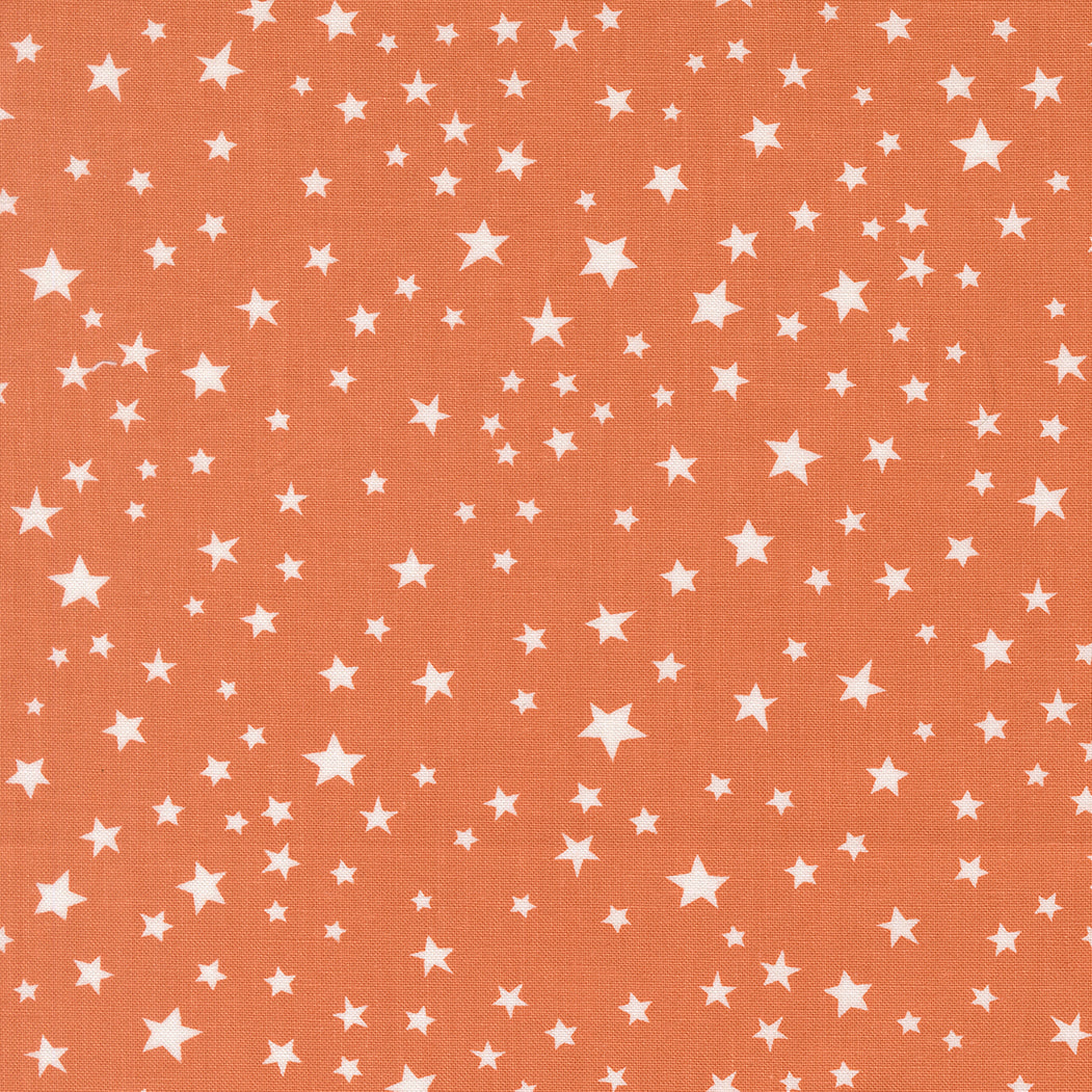 Purrs and Boos - Pumpkin Stars - Elena Amo - Moda Fabrics - 1/2 yd