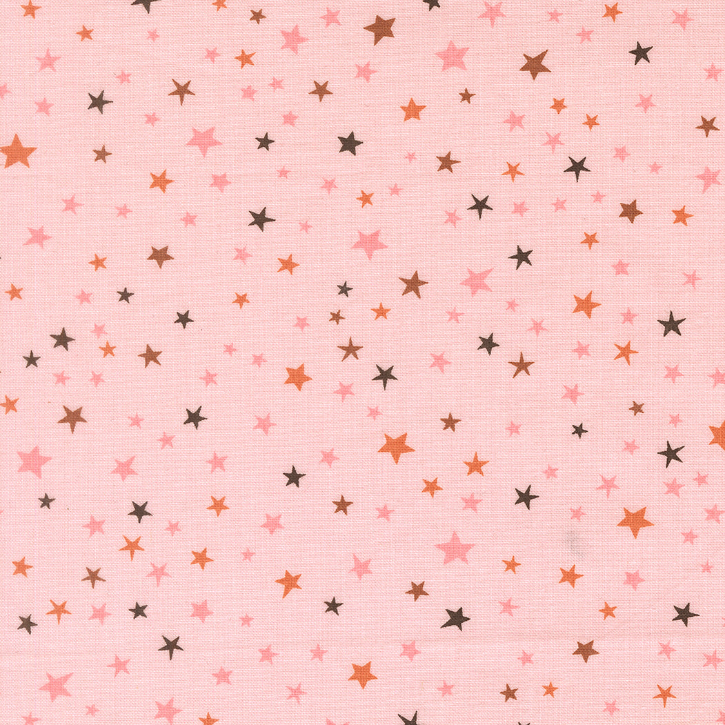 Purrs and Boos - Purrffect Pink Stars - Elena Amo - Moda Fabrics - 1/2 yd