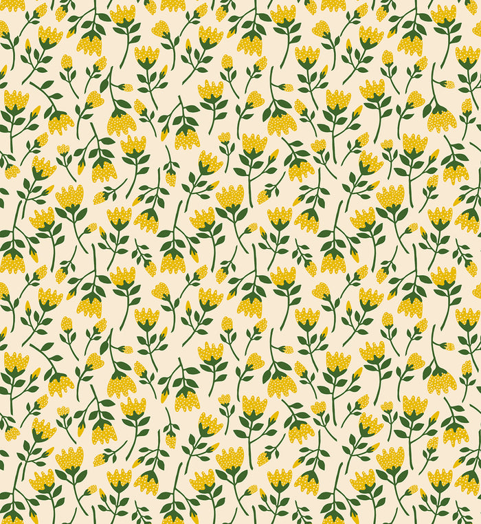 Verbena Roses - Goldenrod - Jen Hewett - Ruby Star Society - Moda - 1/2 yard