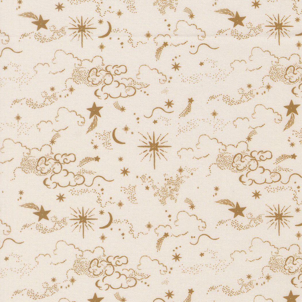 Silent Night - Celestial - Lamb - Watercolour Heart - Moda Fabrics - 1/2 yd