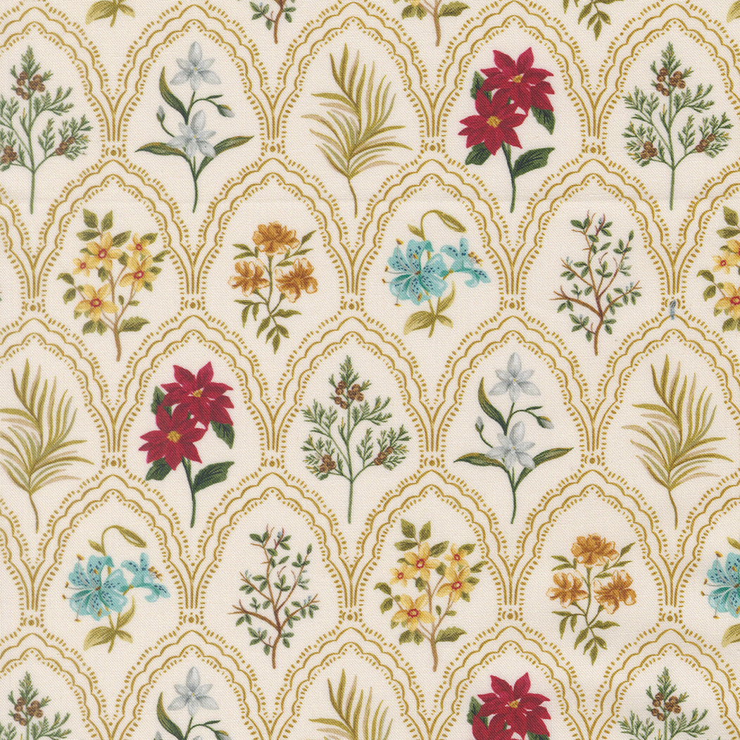 Silent Night - Come Bearing Blooms - Watercolour Heart - Moda Fabrics - 1/2 yd