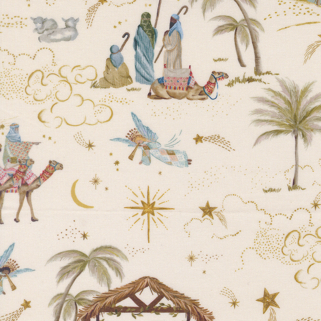 Silent Night - Lamb - Watercolour Heart - Moda Fabrics - 1/2 yd