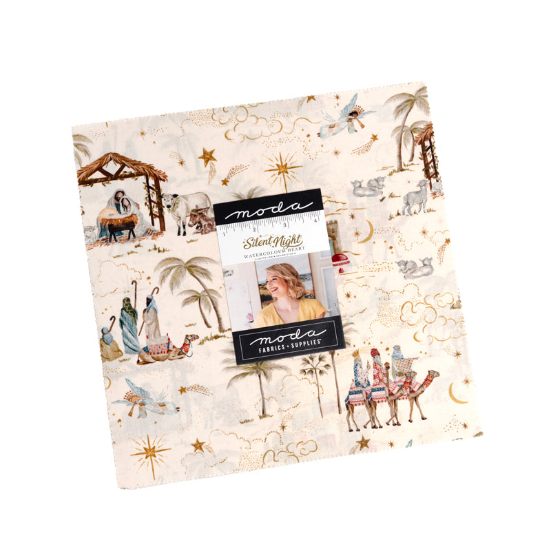 Silent Night - Layer Cake - Watercolour Heart - Moda Fabrics