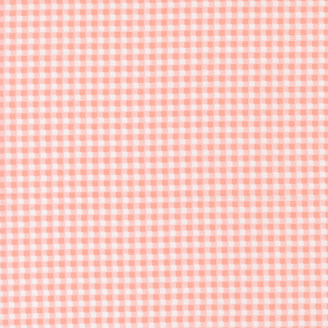 Sunbonnet - Coral Mini Gingham - My Sew Quilty Life - Moda Fabrics - 1/2 yd