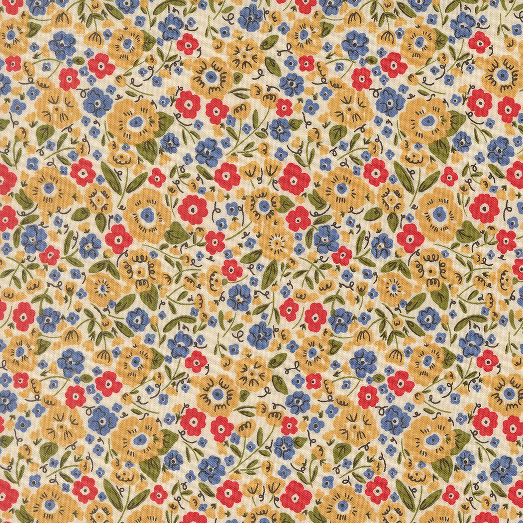 The Henhouse - Calico - Tomato - Gingiber - Moda Fabrics - 1/2 yd
