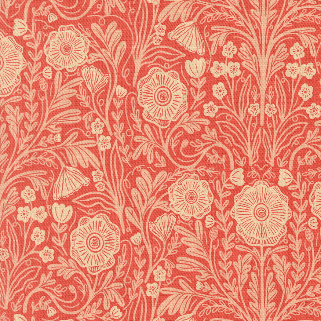 The Henhouse - Tomato - Poppy - Gingiber - Moda Fabrics - 1/2 yd