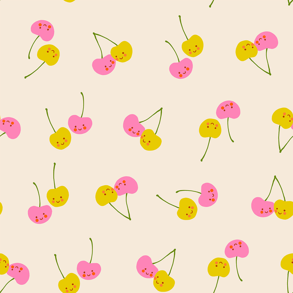 Trinketry - Cherry Friends - Natural - Meldoy Miller - Ruby Star Society - 1/2 yd