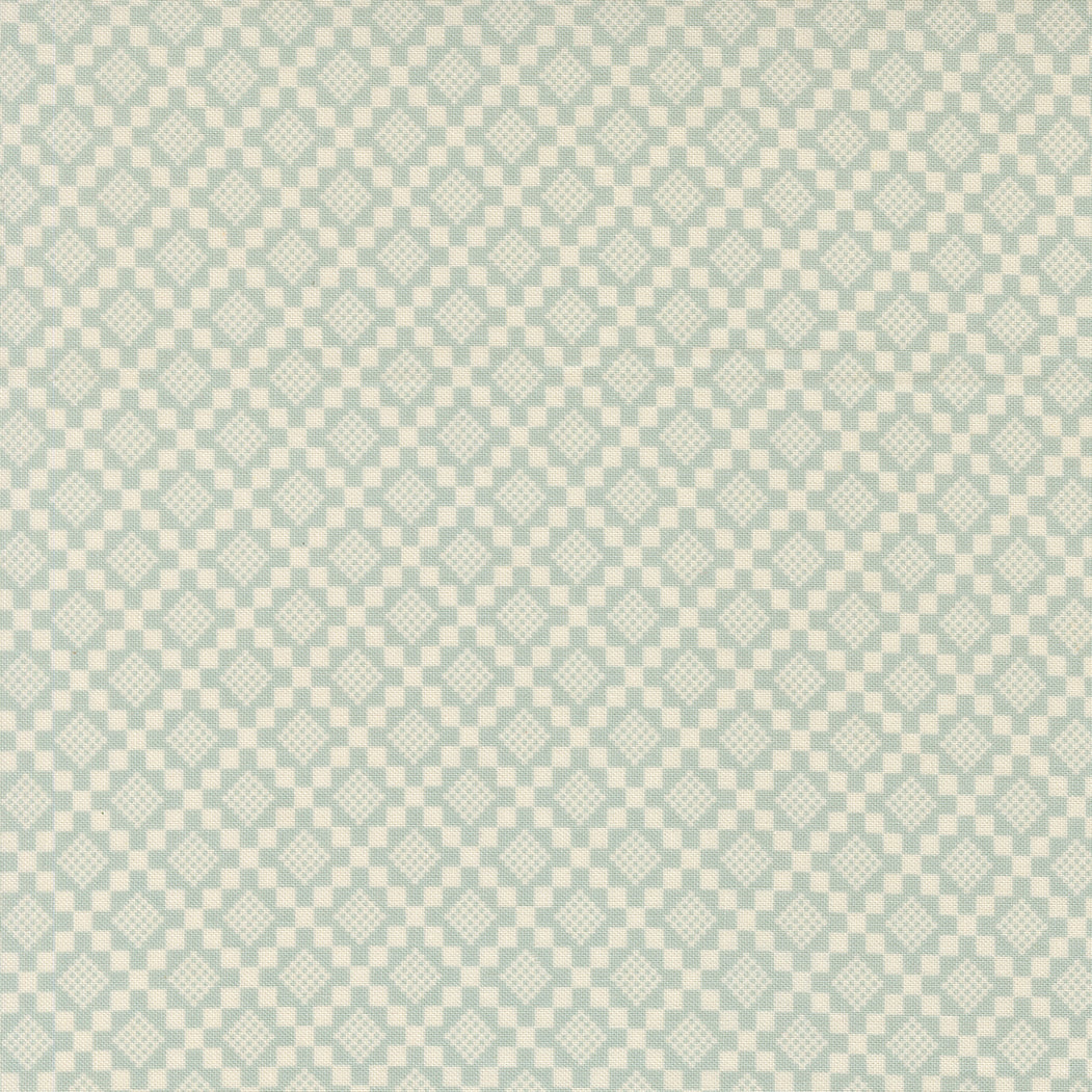 True Love - Checkmate - Robins Egg - Lella Boutique - Moda Fabrics - 1/2yd