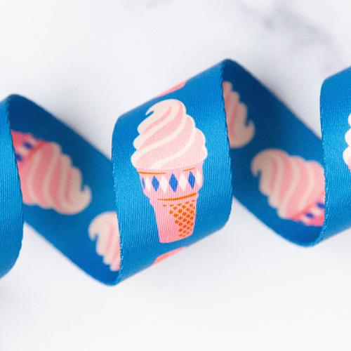 Webbing - Ruby Star Society - Ice Cream cones - 1.5 wide - Moda Fabrics - 1/2 yd