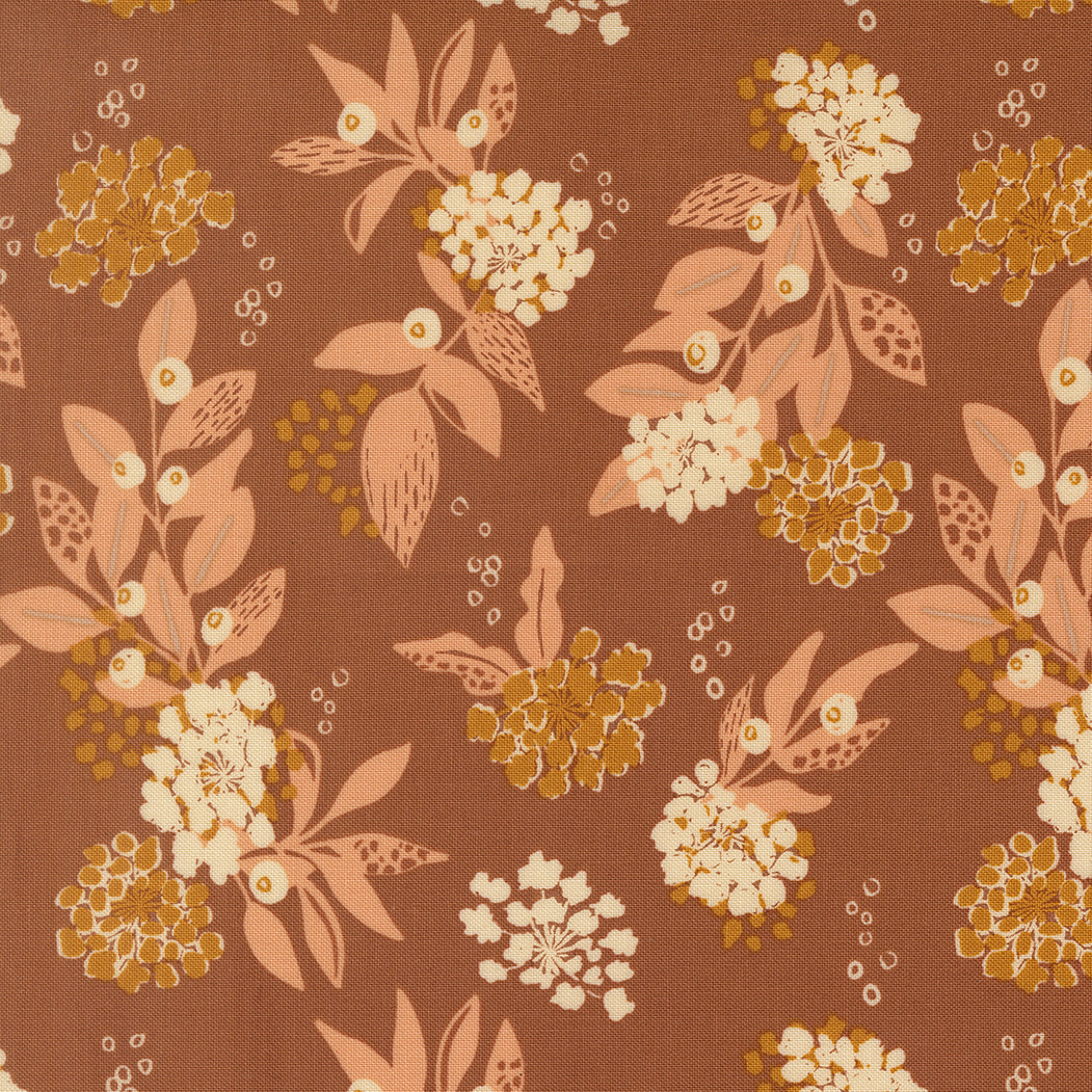 Wellsping - Inflorescence - Dark Clay  - Fancy That Design House - Moda - 1/2 yd