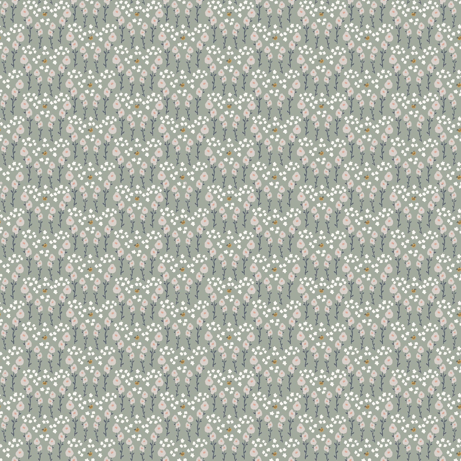 Wonderful World - Nice To Bee With You - Budding Green - RJR - 1/2 yd
